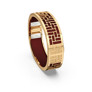 Mangosteen Red Pavilion - Slim Bangle - Gold Vermeil