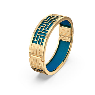 Peacock Green Pavilion - Slim Bangle - Gold Vermeil