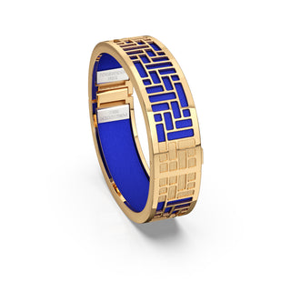 Royal Blue Pavilion - Slim Bangle - Gold Vermeil