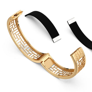 Obsidian Black Pavilion - Slim Bangle - Gold Vermeil