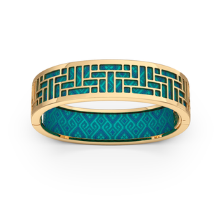 Andaman Green Pavillion - Slim Bangle - Gold Vermeil