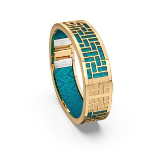 Andaman Green Pavillion - Slim Bangle - Gold Vermeil