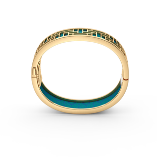Andaman Green Pavillion - Slim Bangle - Gold Vermeil