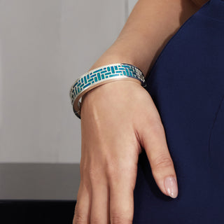 Pomelo Green Pavilion - Slim Bangle - Sterling Silver