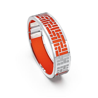 Pavilion Bangle - Lava Orange - Sterling Silver