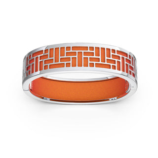 Pavilion Bangle - Sunset Orange - Sterling Silver
