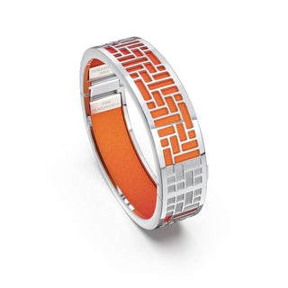 Pavilion Bangle - Sunset Orange - Sterling Silver