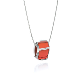 Kawung Pendant - Sunset Orange - Sterling Silver