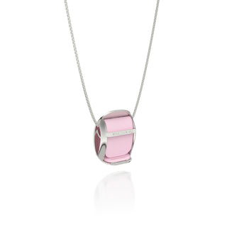 Hexagon Coral Pendant - Frangipani Pink - Sterling Silver