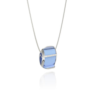 Hexagon Coral Pendant - Gazebo Blue - Sterling Silver