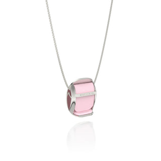Hexagon Coral Pendant - Shophouse Pink - Sterling Silver