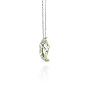 Hexagon Coral Pendant - Pomelo Green - Sterling Silver