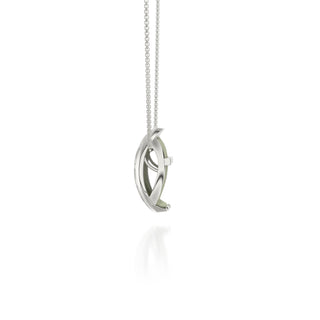 Hexagon Coral Pendant - Shophouse Olive - Sterling Silver