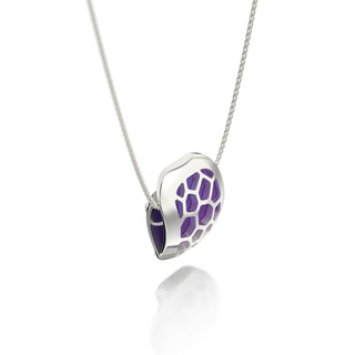 Hexagon Coral Pendant - Dawn Mauve - Sterling Silver