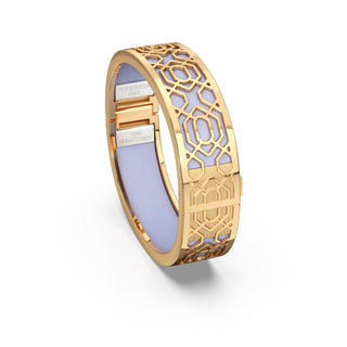 Shophouse Mauve Peranakan Grace - Slim Bangle - Gold Vermeil