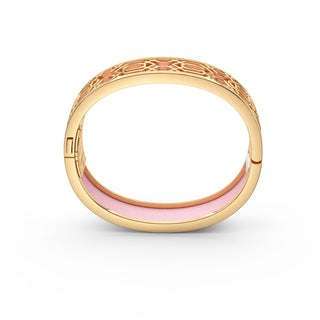 Shophouse Pink Peranakan Grace - Slim Bangle - Gold Vermeil
