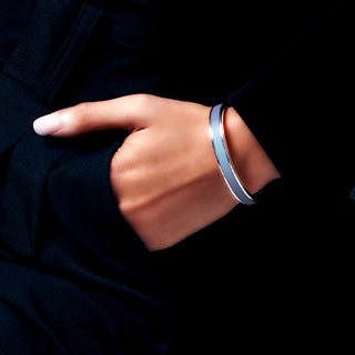 Edge Bangle - Gazebo Blue - Sterling Silver