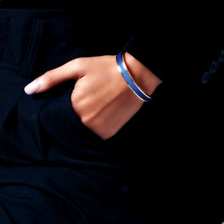 Edge Bangle - Celestial Blue - Sterling Silver