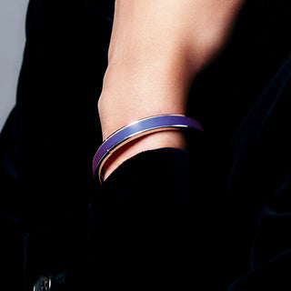 Edge Bangle - Dawn Mauve - Sterling Silver