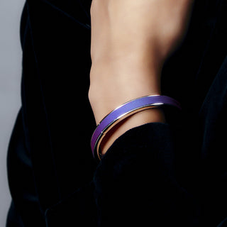 Edge Bangle - Dawn Mauve - Sterling Silver