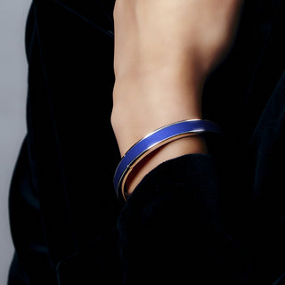 Edge Bangle - Royal Blue - Sterling Silver