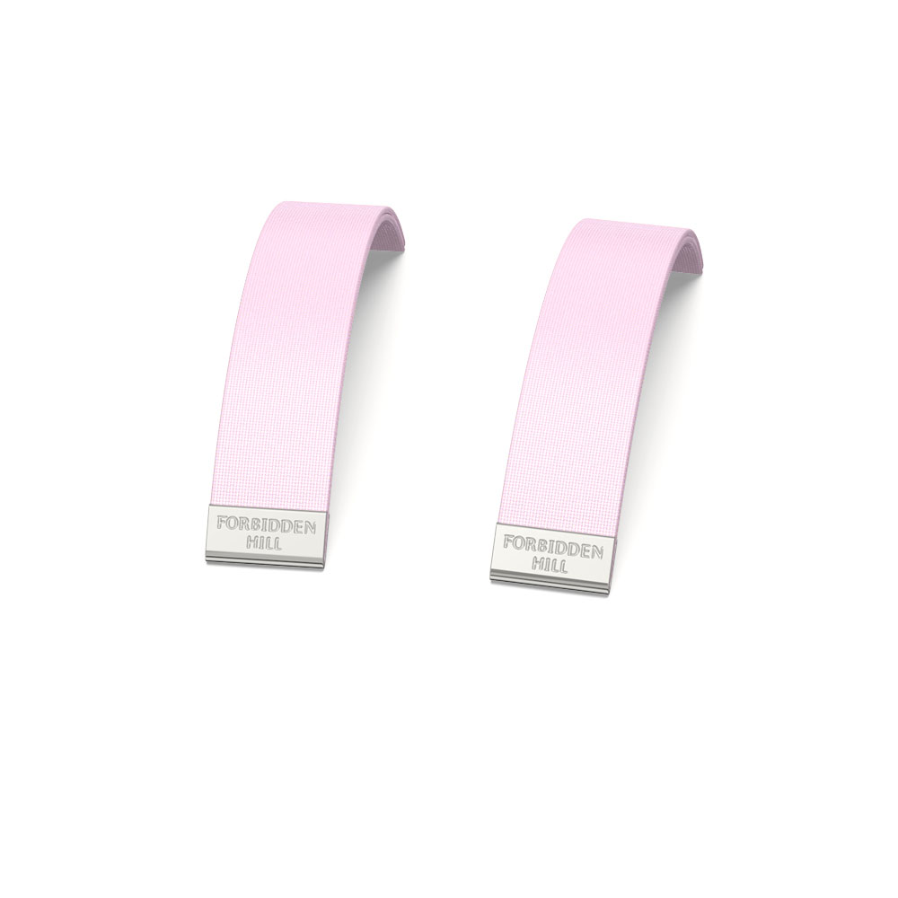 Silk Slides Frangipani Pink - Sterling Silver Bangles