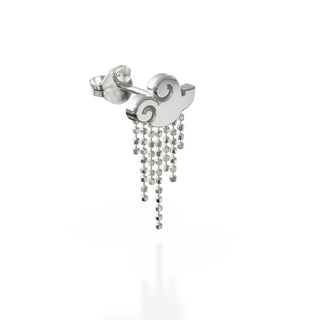 Small Cloud Earrings - Sterling Silver