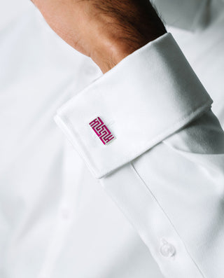 Ban Zu Cufflinks - Sterling Silver - Jade Red