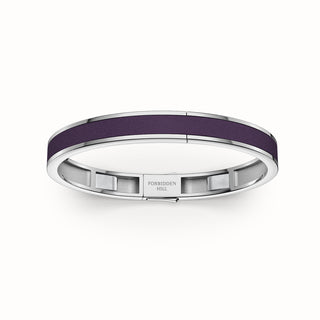 Edge Bangle - Deep Plum - Sterling Silver