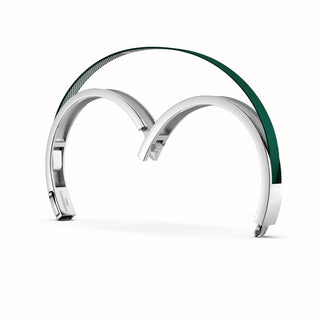 Edge Bangle - Emerald Green - Sterling Silver