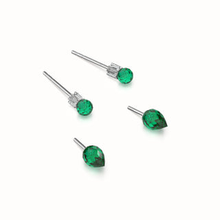 Drop Earrings Gemstone - Emerald