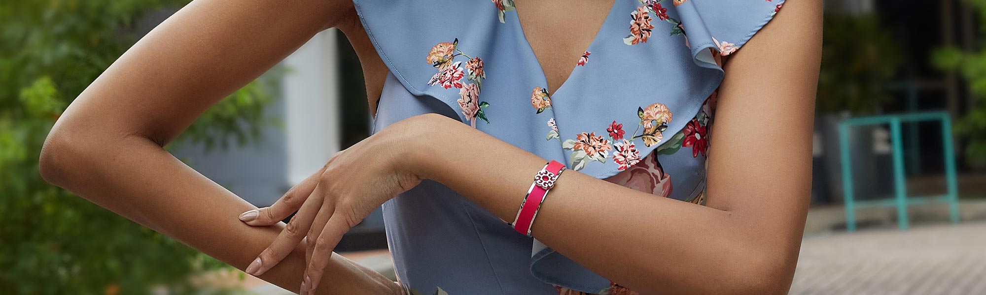 Nonya Blossom Silk Cuff  Cuffs Bracelets & Bangles - Forbidden