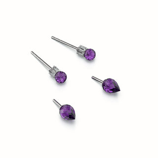 Drop Earrings Gemstone - Amethyst