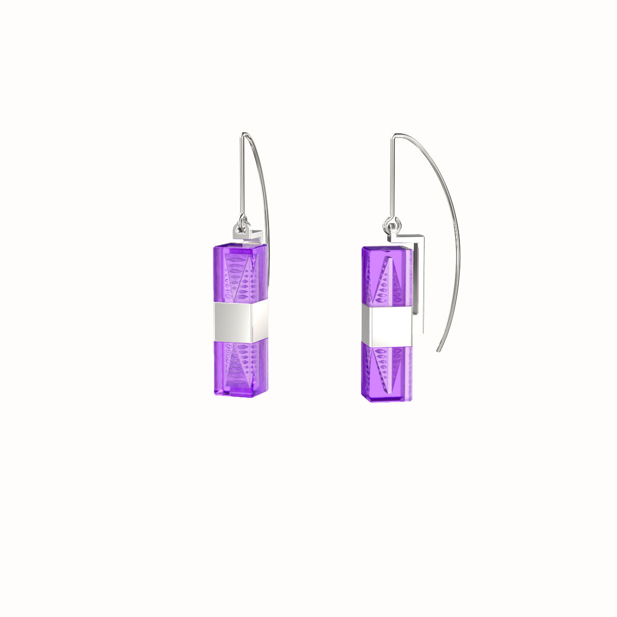 Hoi An Earrings - Wisteria Purple