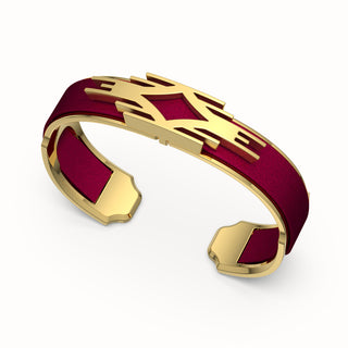 Ikat Silk Cuff - Majestic Ruby