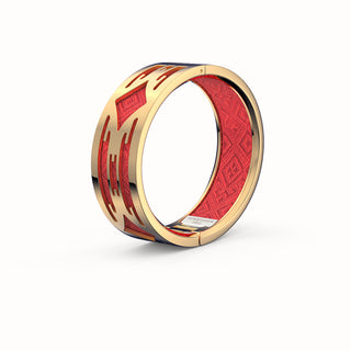 Ikat Bangle - Dragon Red