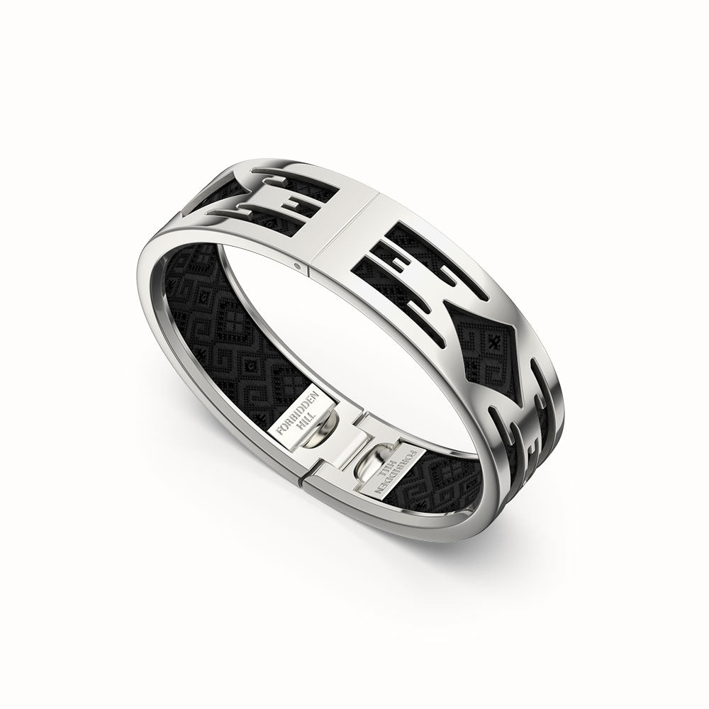 Ikat Bangle - Obsidian Black