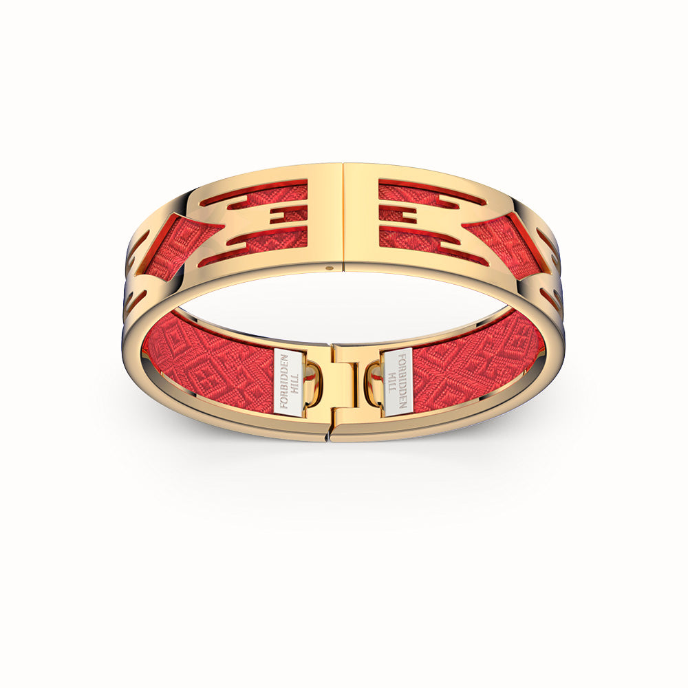 Ikat Bangle - Dragon Red