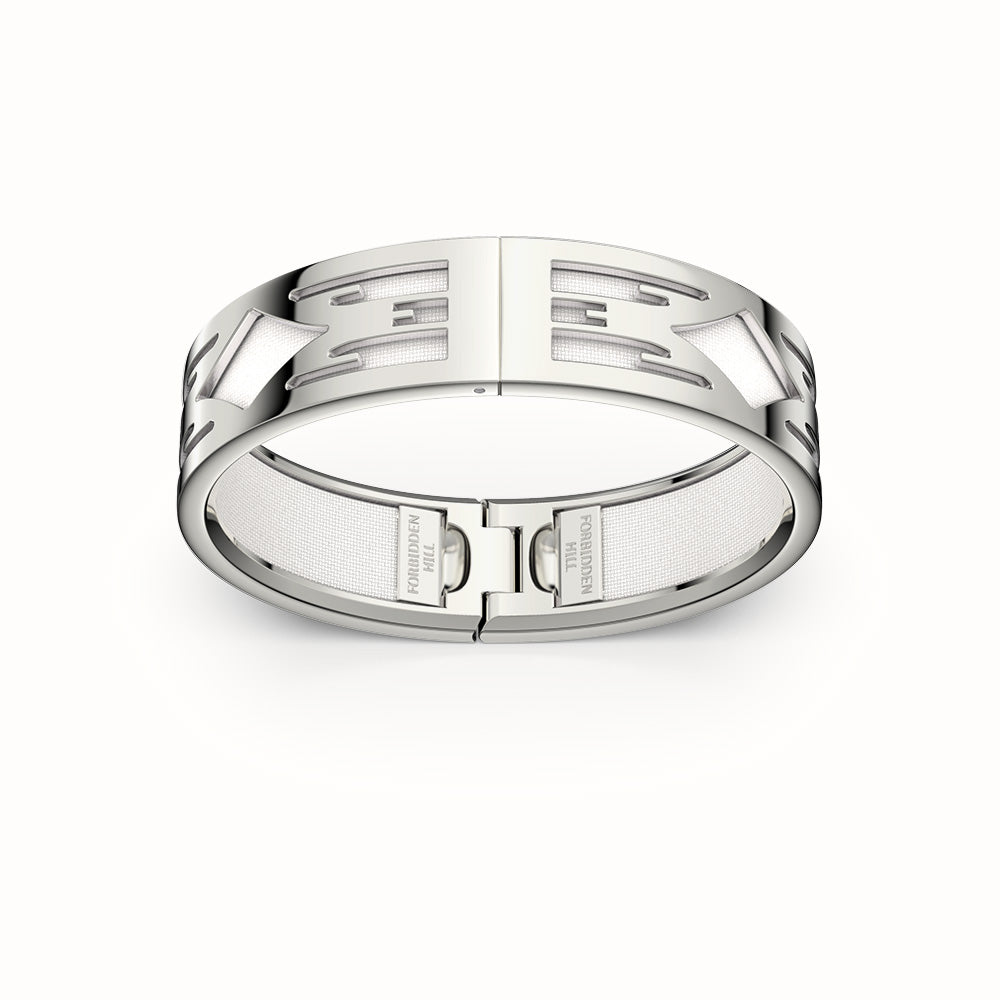 Ikat Bangle - Lychee White