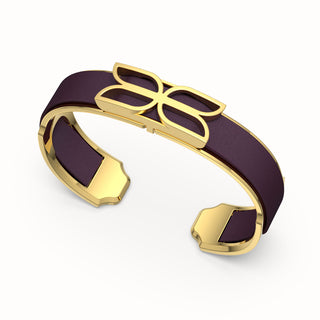 Kawung Silk Cuff - Deep Plum