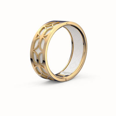 Kawung Bangle - Porcelain White