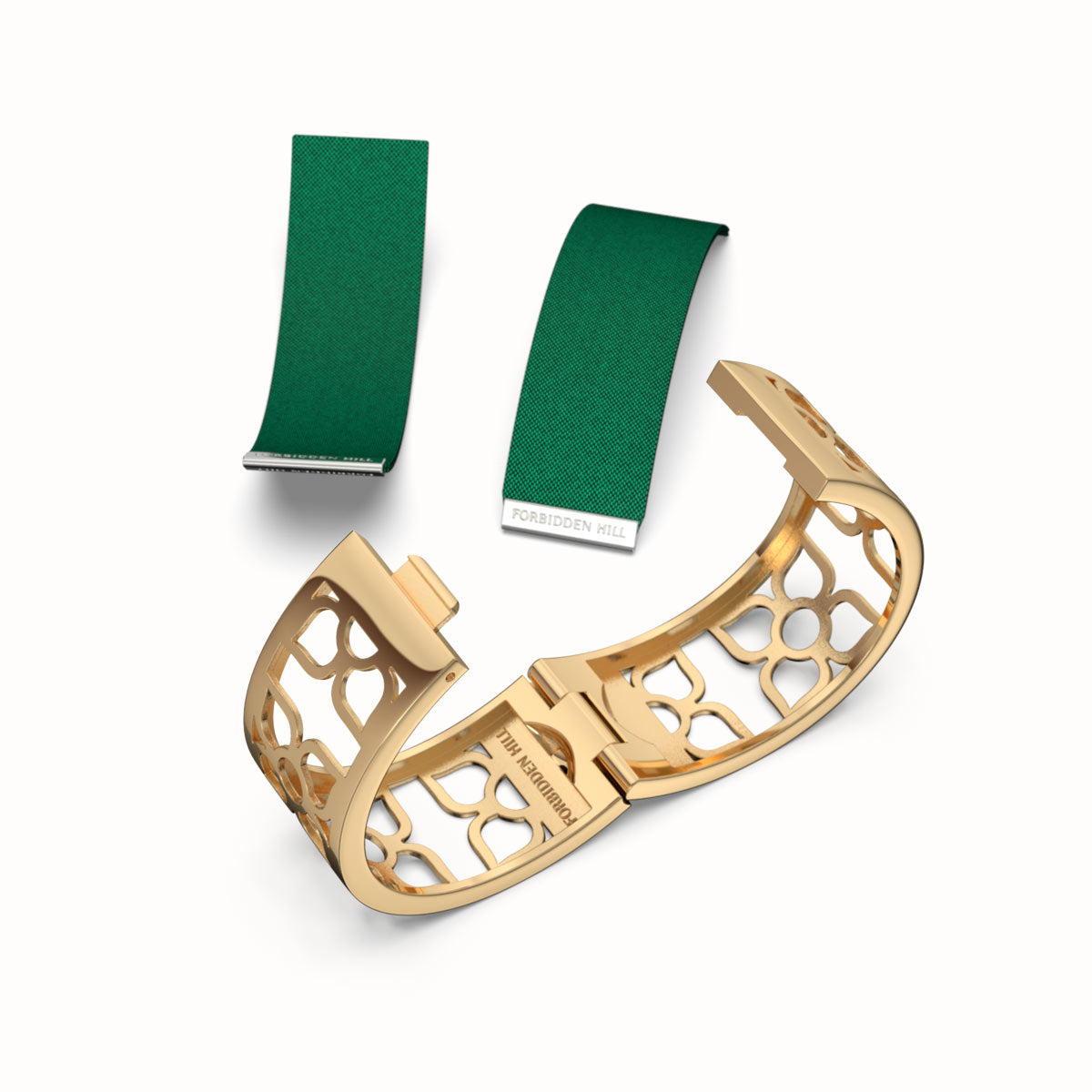 Lotus Bangle Emerald Green