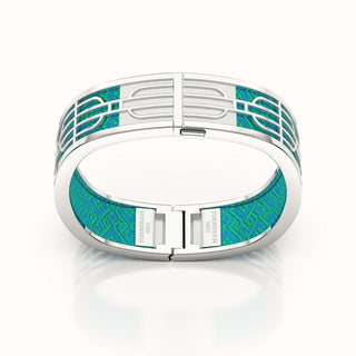 Nanyang Dream Bangle - Andaman Green - Sterling Silver