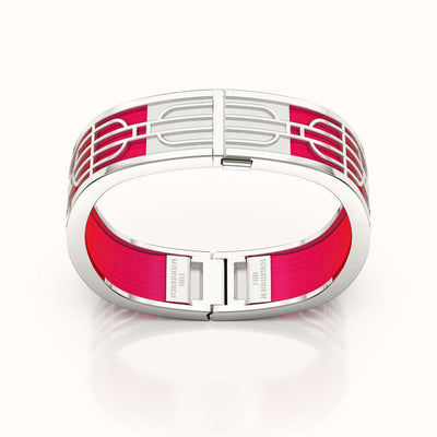Nanyang Dream Bangle - Dragonfruit Pink - Sterling Silver