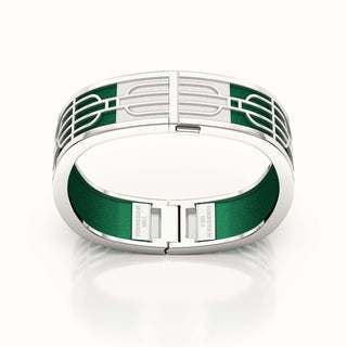 Nanyang Dream Bangle - Emerald Green - Sterling Silver