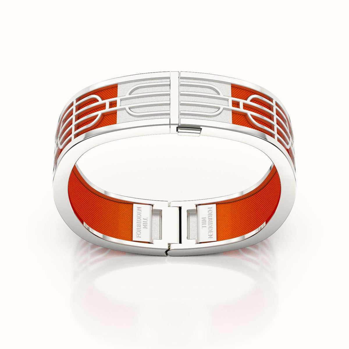 Nanyang Dream Bangle - Lava Orange - Sterling Silver