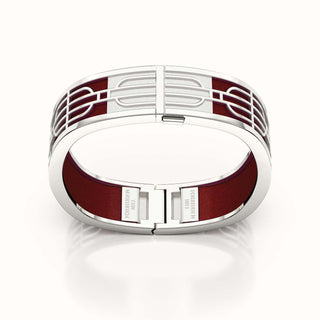 Nanyang Dream Bangle - Mangosteen Red - Sterling Silver