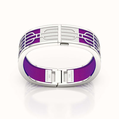 Nanyang Dream Bangle - Orchid Purple - Sterling Silver