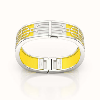 Nanyang Dream Bangle - Pineapple Yellow - Sterling Silver