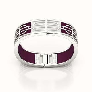 Nanyang Dream Bangle - Deep Plum - Sterling Silver